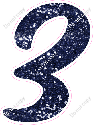 CU 23.5" Individuals - Navy Blue Sparkle 3