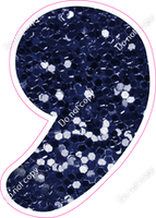 CU 23.5" Individuals - Navy Blue Sparkle Apostrophe