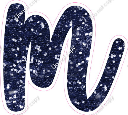 CU 23.5" Individuals - Navy Blue Sparkle m