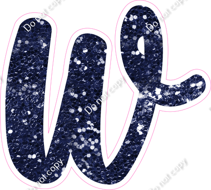 CU 23.5" Individuals - Navy Blue Sparkle w