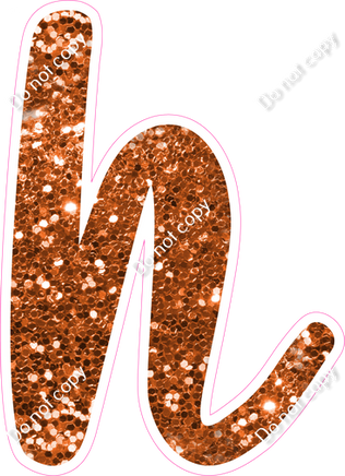 CU 23.5" Individuals - Orange Sparkle h