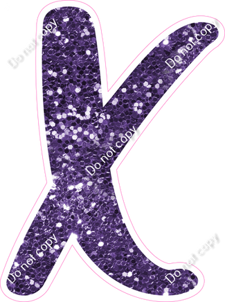 CU 23.5" Individuals - Purple Sparkle X