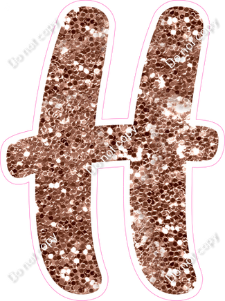 CU 23.5" Individuals - Rose Gold Sparkle H