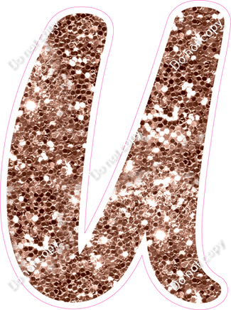 CU 23.5" Individuals - Rose Gold Sparkle U