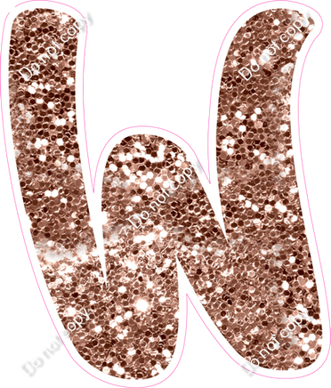 CU 23.5" Individuals - Rose Gold Sparkle W