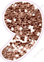 CU 23.5" Individuals - Rose Gold Sparkle Apostrophe