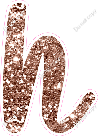 CU 23.5" Individuals - Rose Gold Sparkle h