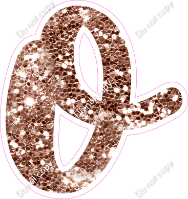 CU 23.5" Individuals - Rose Gold Sparkle o