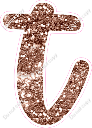 CU 23.5" Individuals - Rose Gold Sparkle t