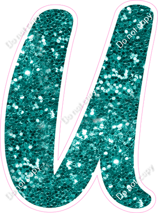 CU 23.5" Individuals - Teal Sparkle U