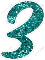 CU 23.5" Individuals - Teal Sparkle 3