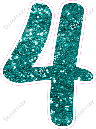 CU 23.5" Individuals - Teal Sparkle 4