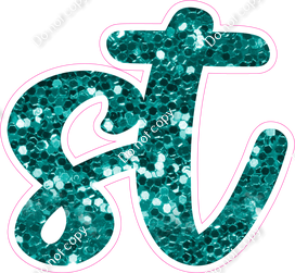 CU 23.5" Individuals - Teal Sparkle ST