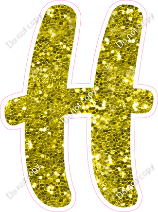 CU 23.5" Individuals - Yellow Sparkle H