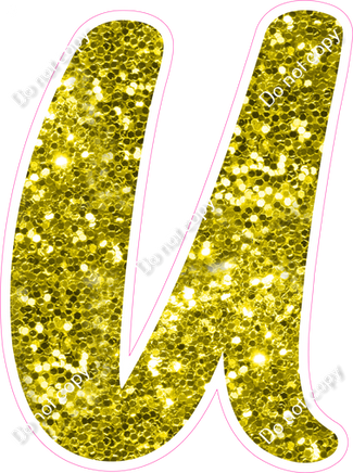 CU 23.5" Individuals - Yellow Sparkle U