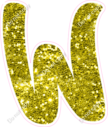 CU 23.5" Individuals - Yellow Sparkle W