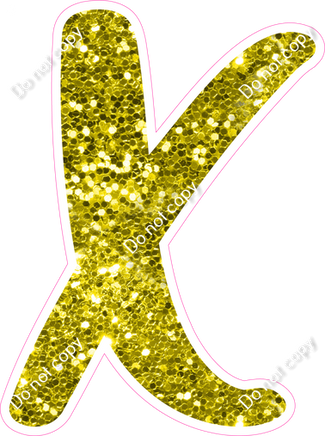 CU 23.5" Individuals - Yellow Sparkle X