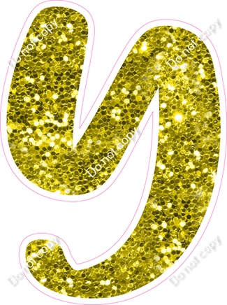CU 23.5" Individuals - Yellow Sparkle Y