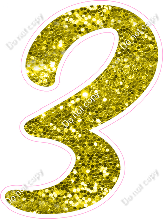 CU 23.5" Individuals - Yellow Sparkle 3