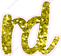 CU 23.5" Individuals - Yellow Sparkle RD