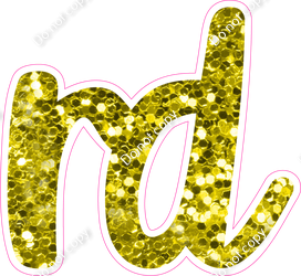 CU 23.5" Individuals - Yellow Sparkle RD