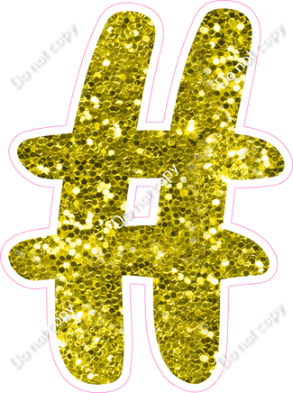 CU 23.5" Individuals - Yellow Sparkle #