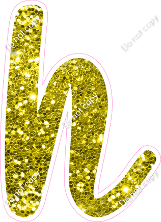 CU 23.5" Individuals - Yellow Sparkle h