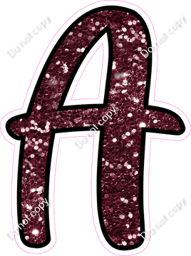 CUL 23.5" Individuals - Burgundy Sparkle A