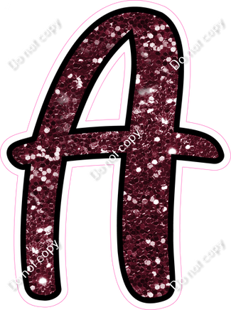 CUL 23.5" Individuals - Burgundy Sparkle A