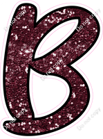 CUL 23.5" Individuals - Burgundy Sparkle B
