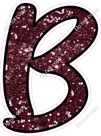 CUL 23.5" Individuals - Burgundy Sparkle B