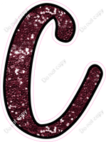 CUL 23.5" Individuals - Burgundy Sparkle C