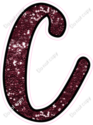 CUL 23.5" Individuals - Burgundy Sparkle C