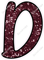 CUL 23.5" Individuals - Burgundy Sparkle D