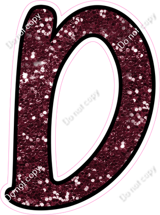 CUL 23.5" Individuals - Burgundy Sparkle D