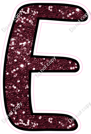 CUL 23.5" Individuals - Burgundy Sparkle E