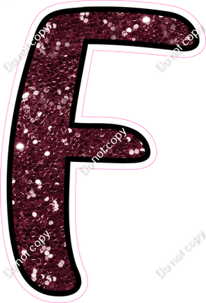 CUL 23.5" Individuals - Burgundy Sparkle F