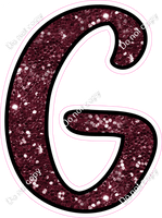 CUL 23.5" Individuals - Burgundy Sparkle G