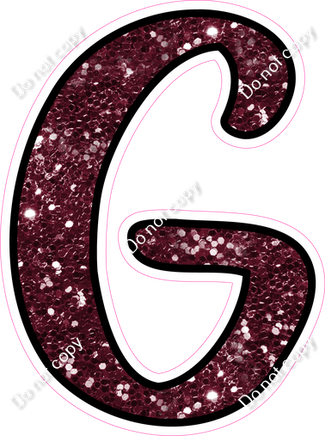 CUL 23.5" Individuals - Burgundy Sparkle G