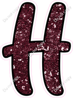 CUL 23.5" Individuals - Burgundy Sparkle H
