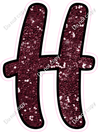 CUL 23.5" Individuals - Burgundy Sparkle H