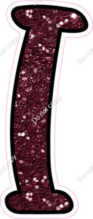 CUL 23.5" Individuals - Burgundy Sparkle I