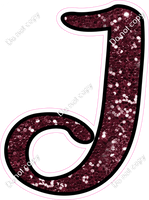 CUL 23.5" Individuals - Burgundy Sparkle J