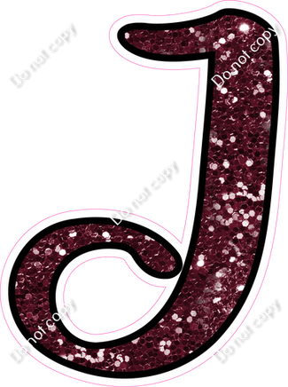 CUL 23.5" Individuals - Burgundy Sparkle J