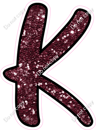 CUL 23.5" Individuals - Burgundy Sparkle K