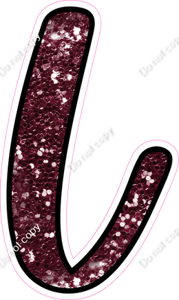CUL 23.5" Individuals - Burgundy Sparkle L