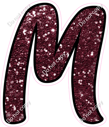 CUL 23.5" Individuals - Burgundy Sparkle M