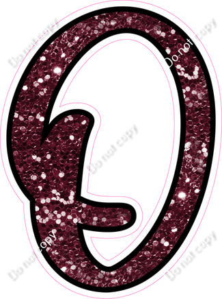 CUL 23.5" Individuals - Burgundy Sparkle O