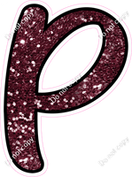 CUL 23.5" Individuals - Burgundy Sparkle P