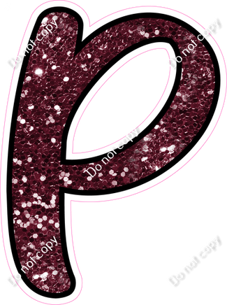 CUL 23.5" Individuals - Burgundy Sparkle P